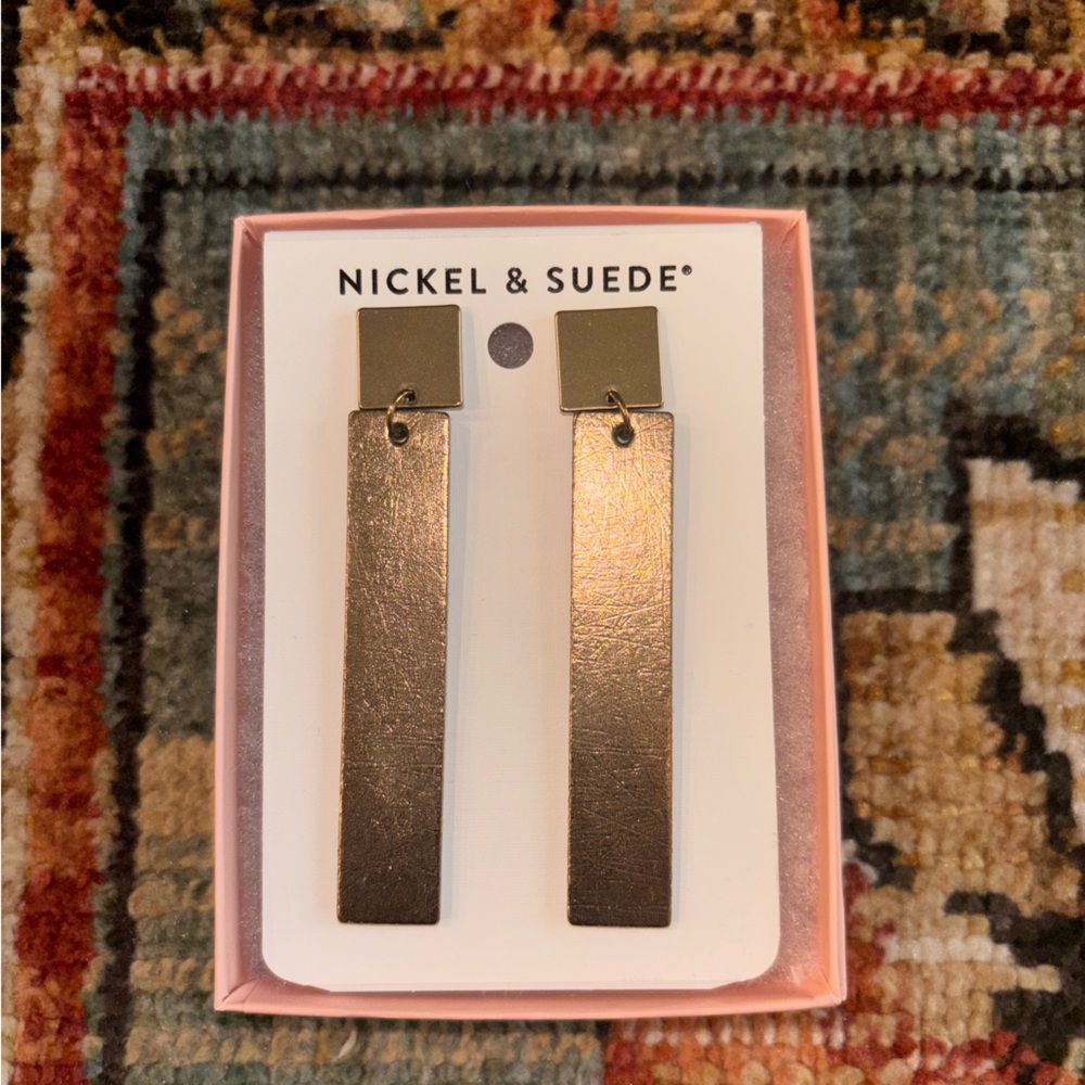 Nickel & Suede Earrings - Vintage Bronze Lennons